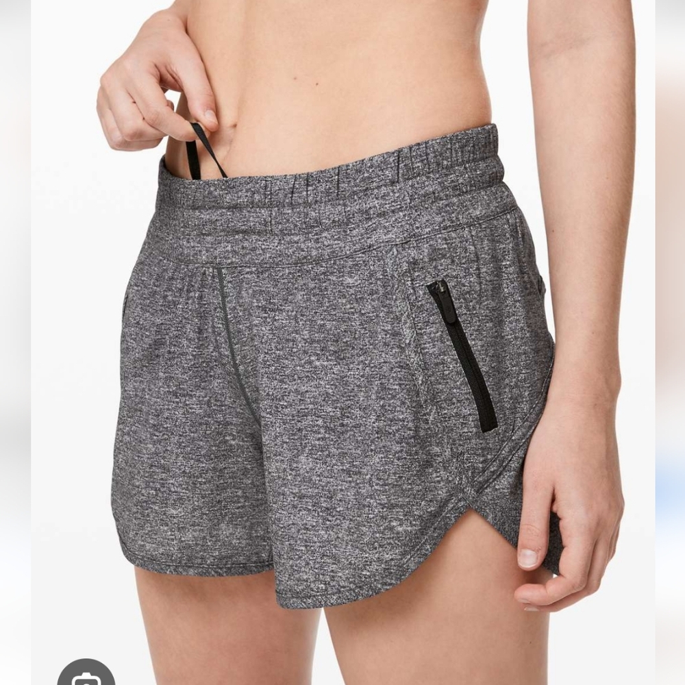 lululemon athletica Heathered Black Athletic Shorts